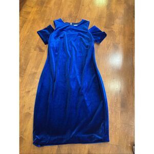 Woman’s Calvin Klein, royal blue velvet dress size 6